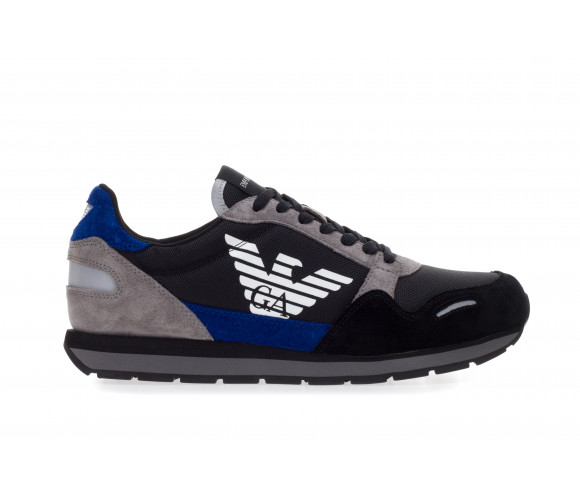 Technical Fabric And Suede Sneakers
