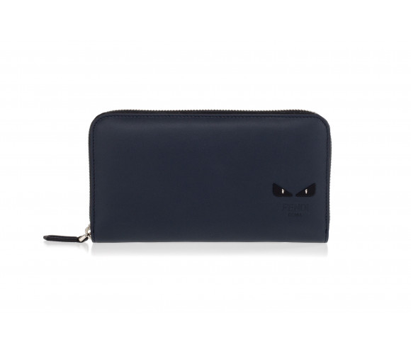 Century leather Zip-Around Wallet with 'Bag Bugs Eyes'