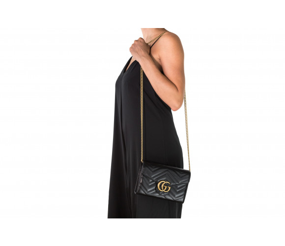 Matelassé Leather 'GG Marmont' Mini Shoulder Bag