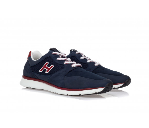 'H254' Technical Fabric & Leather Sneakers