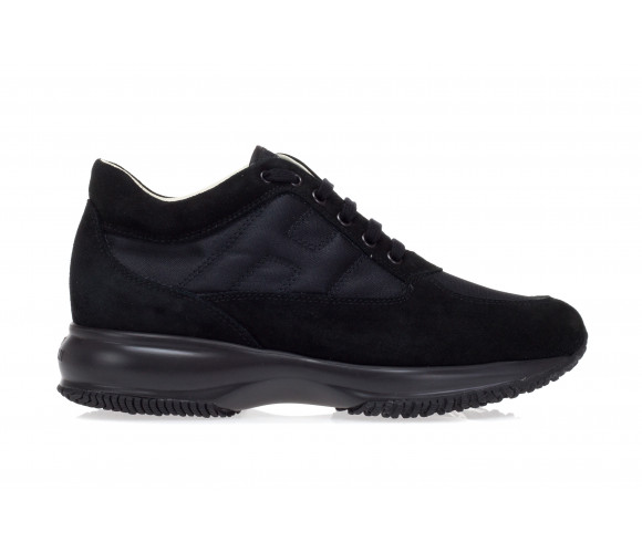 'Interactive' Suede & High-tech Fabric Sneakers