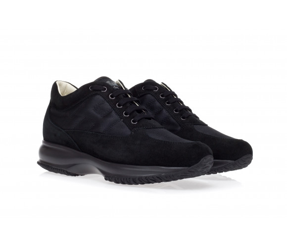 'Interactive' Suede & High-tech Fabric Sneakers