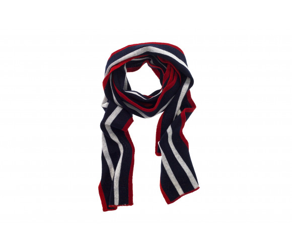 Striped Wool Blend Scarf