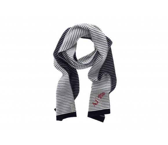 Striped Wool Blend Scarf