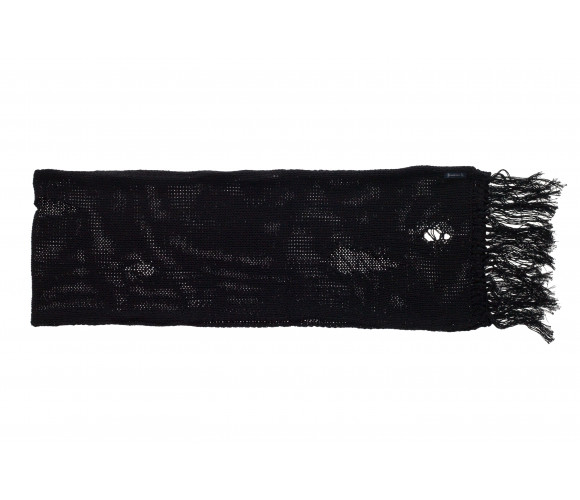 Destroyed Cotton Blend Knit Scarf