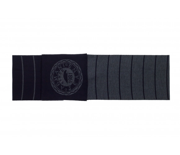 Striped Wool Blend Scarf