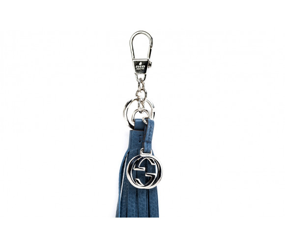 Fringed leather key holder