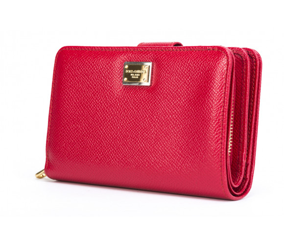 "dauphine" leather zippered wallet