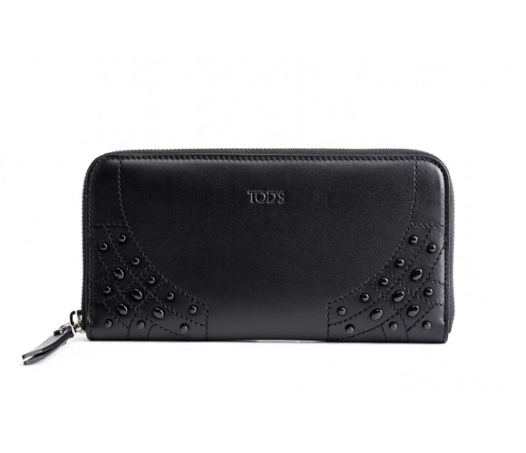 Zip-around "gommini" leather wallet 