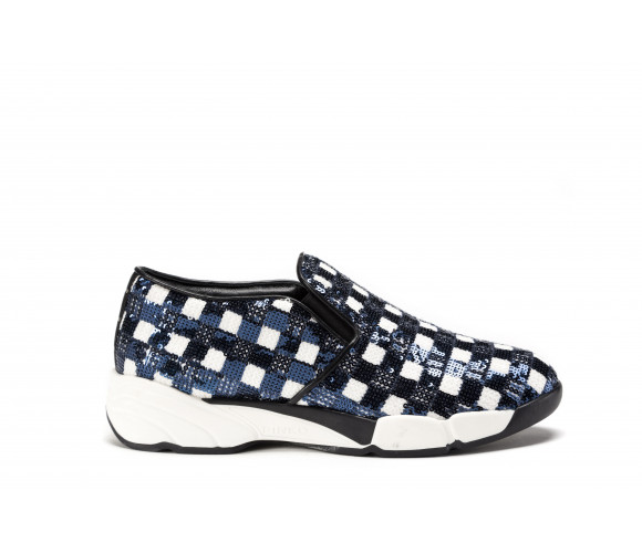 "alluvione" fabric slip-on sneakers with sequins
