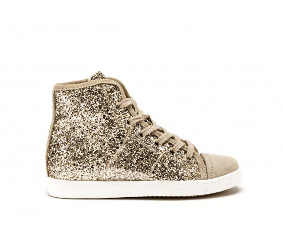 "web mid i38" glittered high-top sneakers