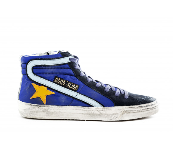 "slide" fabric & leather sneakers