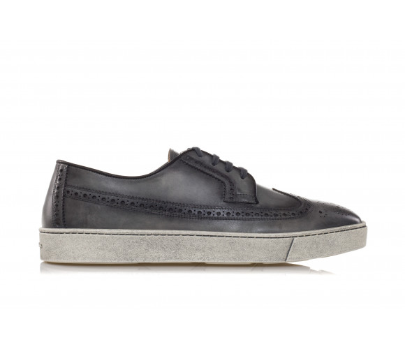 Washed Leather Derby Shoes