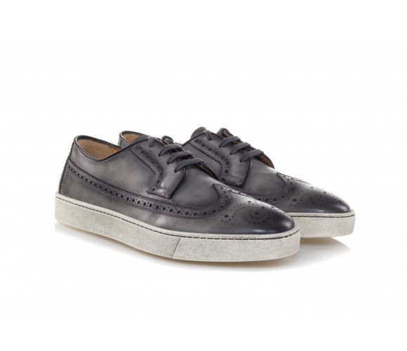 Washed Leather Derby Shoes
