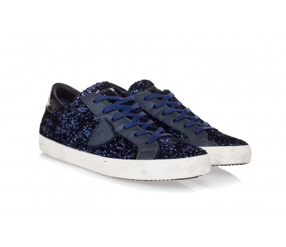 'Paris' Glittered Suede Sneakers