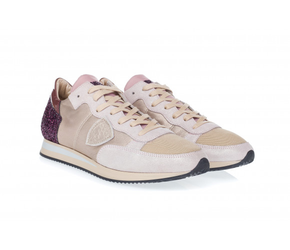 'Tropez' Leather And Mesh Sneakers