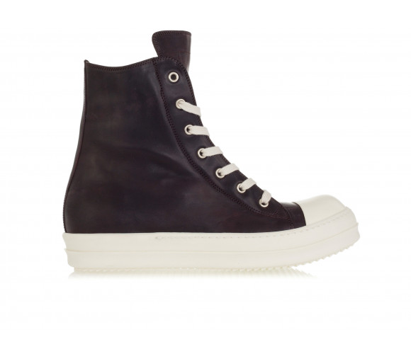 'Drkshdw Ramones' Hi-Top Leather Sneakers