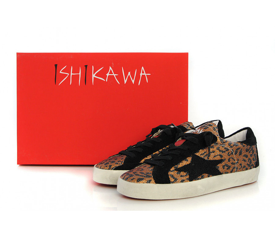 Sneakers aus leopard bedrucktem leder "low 209"
