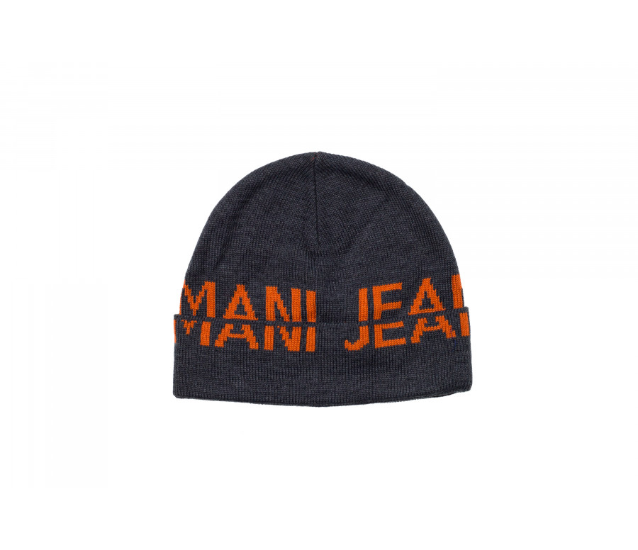 Logo Knit Wool Blend Beanie Hat