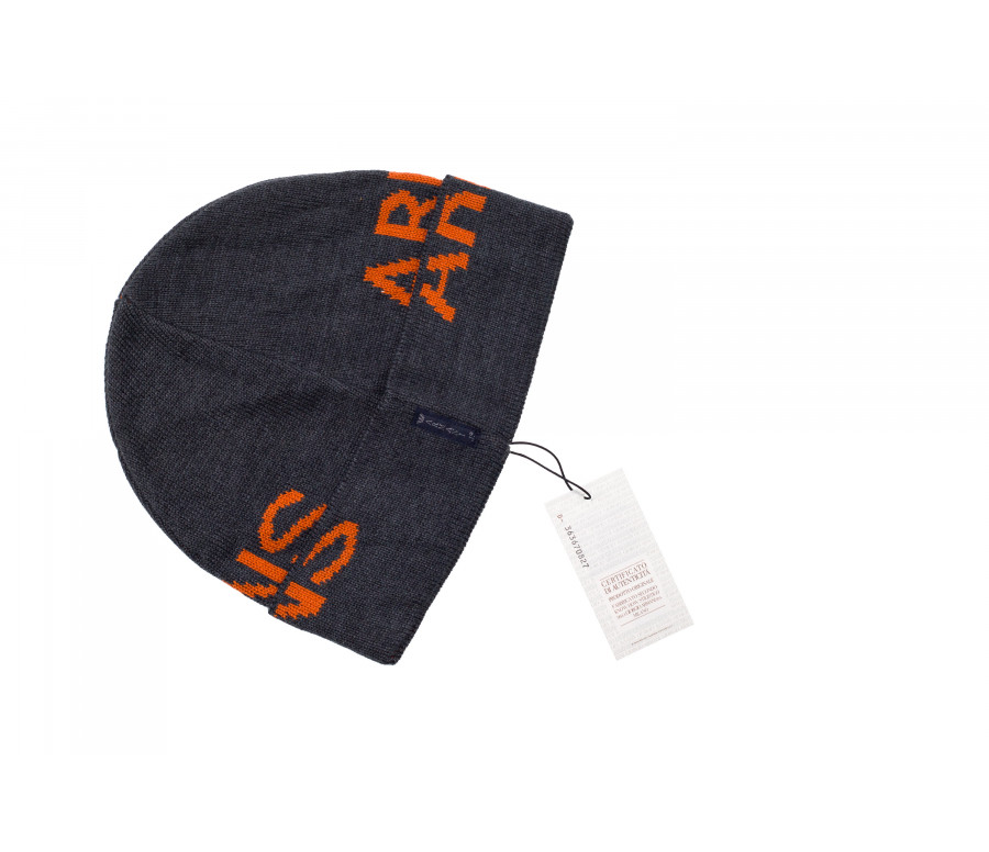 Logo Knit Wool Blend Beanie Hat