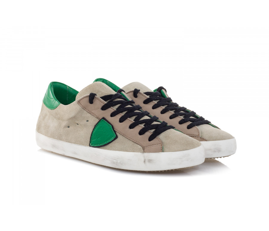 'Paris' Suede And Leather Sneakers