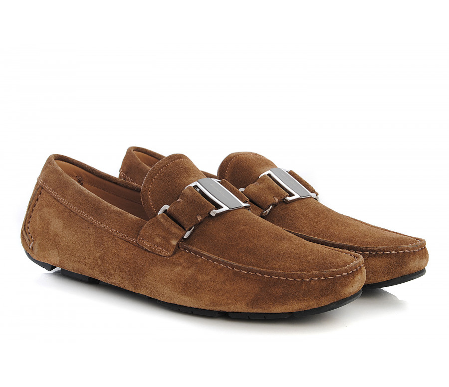 "sardegna" suede driving loafers