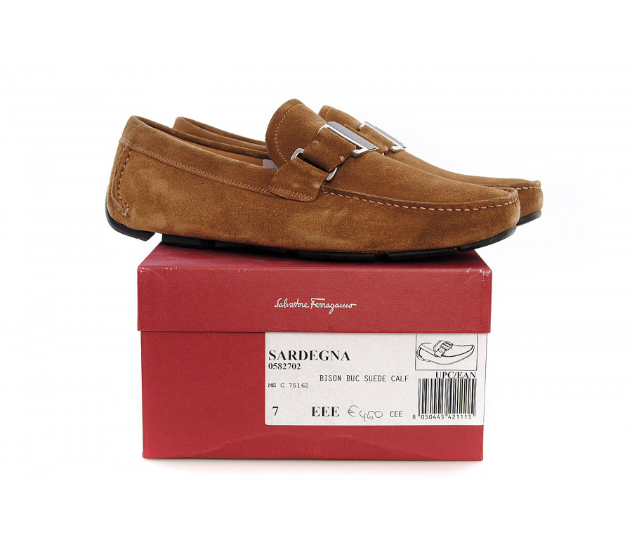 "sardegna" suede driving loafers