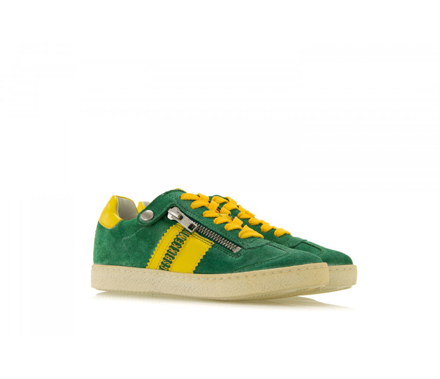 "pro-soccer e58" contrasting band suede sneakers