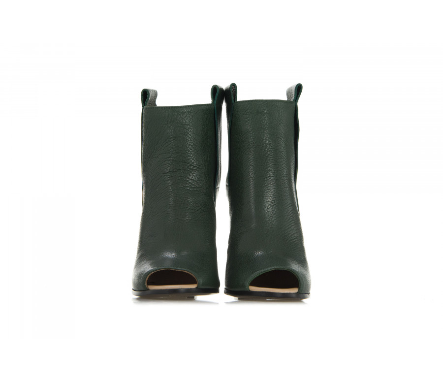 "nui" leather peep-toe ankle boots