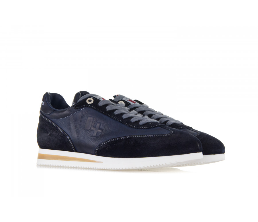 "lorenzo" leather & suede sneakers