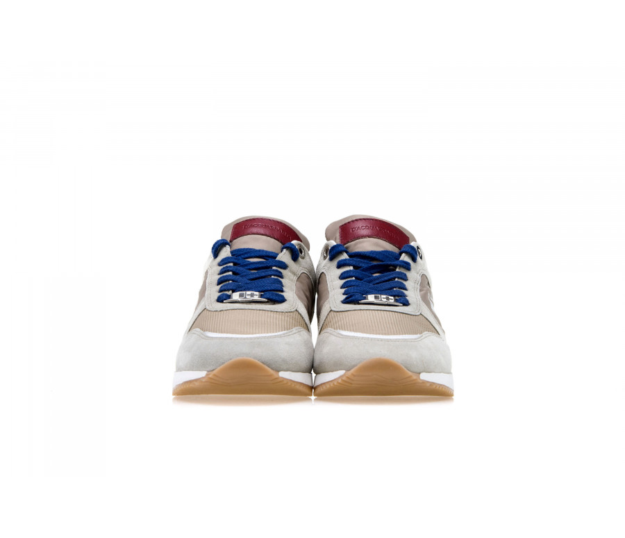 "cosimo" textile & suede running sneakers