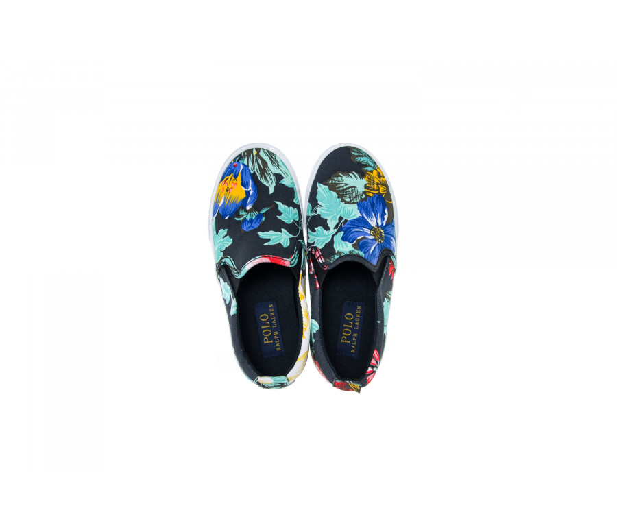 "CARLEE TWIN GORE" Hawaiian Print Canvas Sneakers
