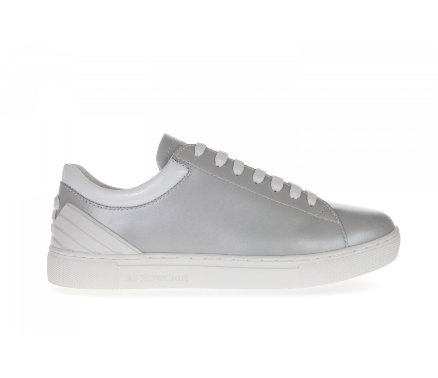 Leather Sneakers With Eagle To The Heel