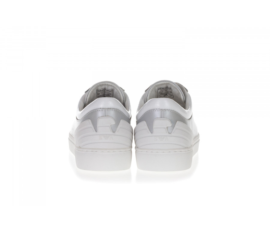 Leather Sneakers With Eagle To The Heel