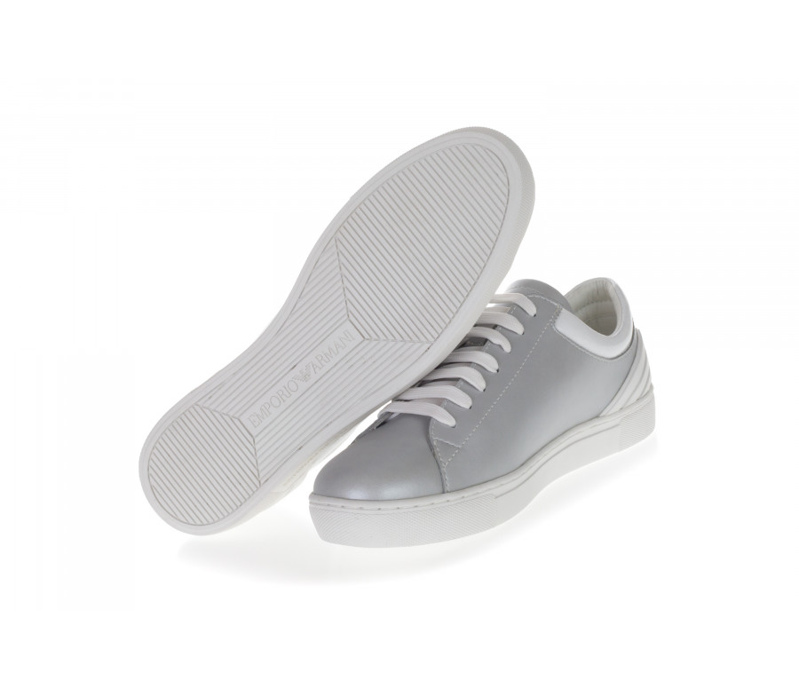 Leather Sneakers With Eagle To The Heel