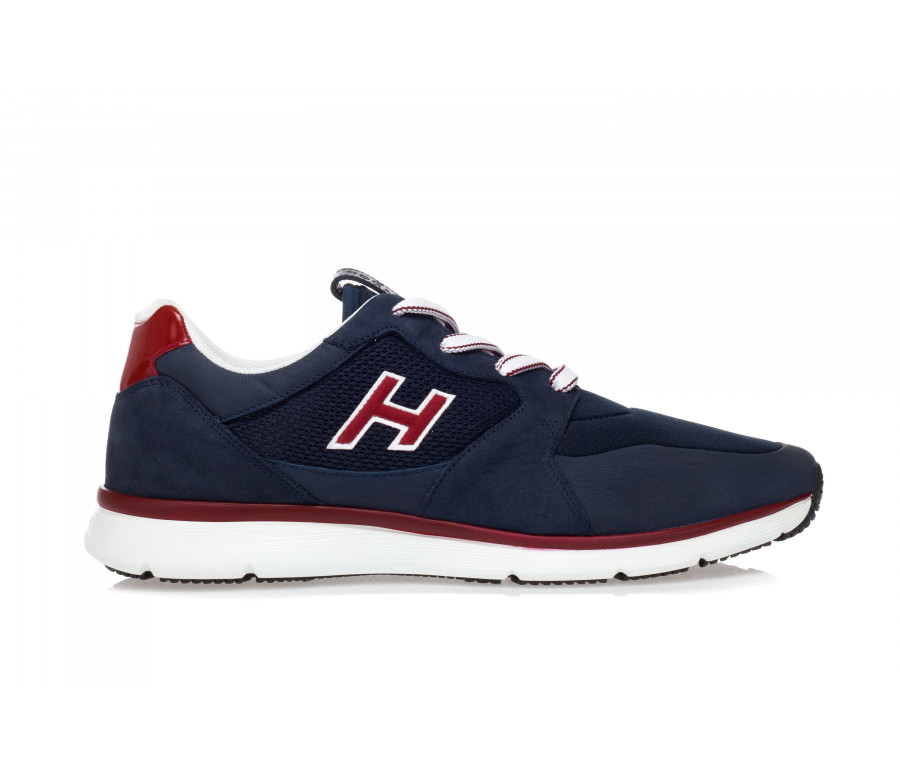 'H254' Technical Fabric & Leather Sneakers