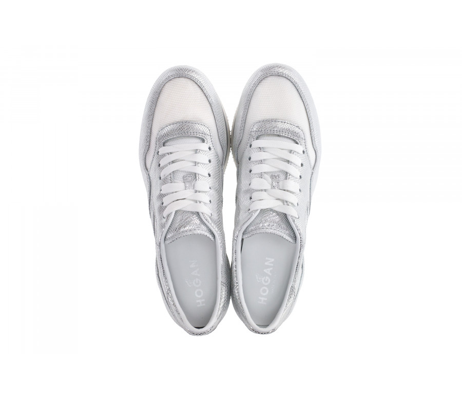 'H222' Reptile Effect Leather Sneakers