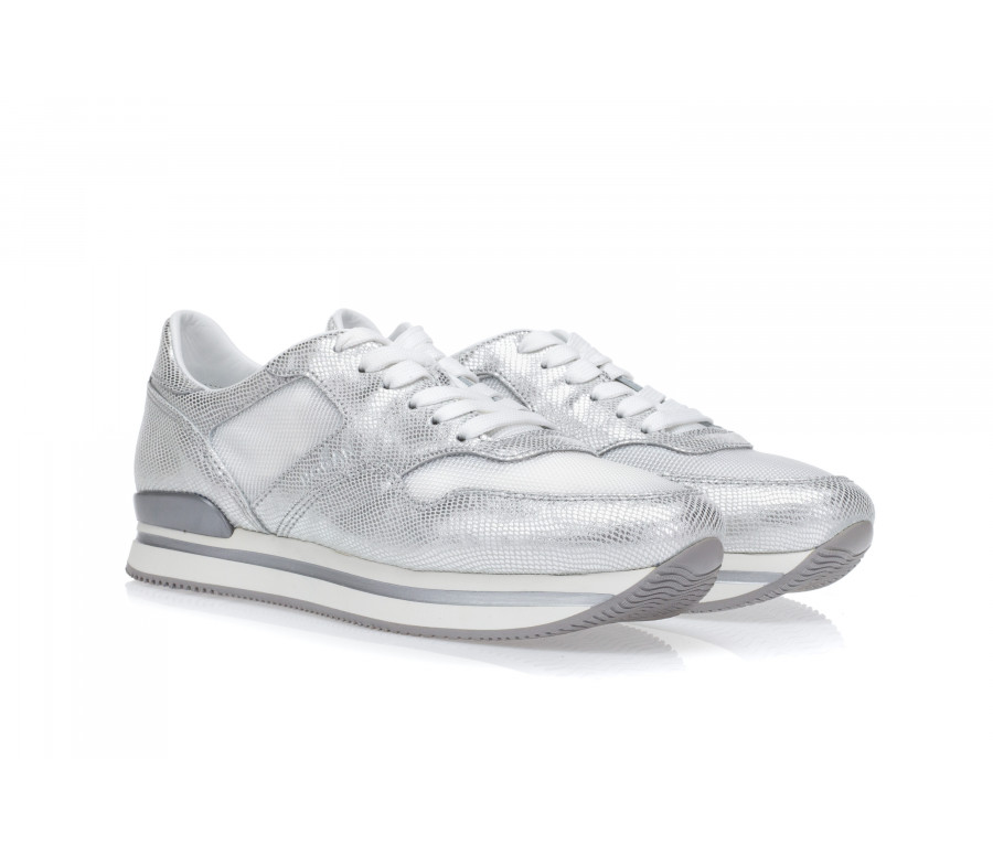 'H222' Reptile Effect Leather Sneakers