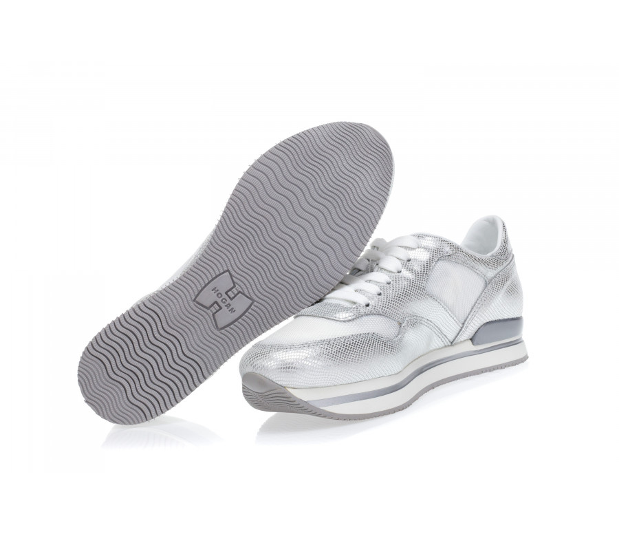 'H222' Reptile Effect Leather Sneakers