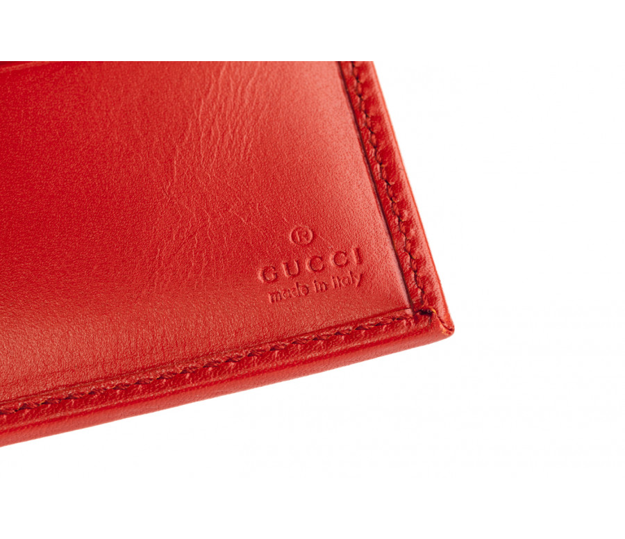 Bifold "diamante" leather wallet