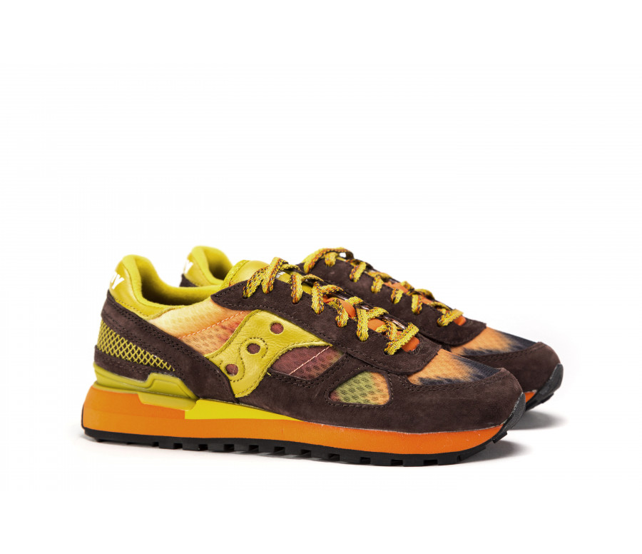 "shadow o' chamonix" leather & fabric sneakers 