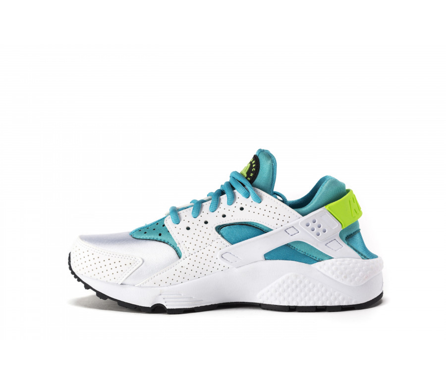 "air huarache run" technical fabric & leather sneakers