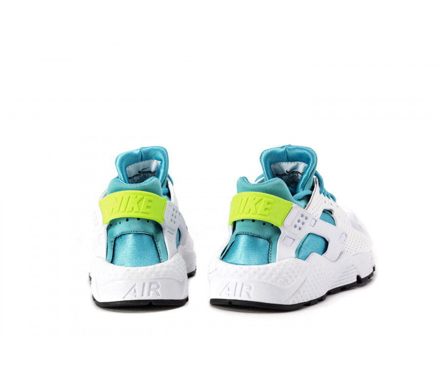 "air huarache run" technical fabric & leather sneakers