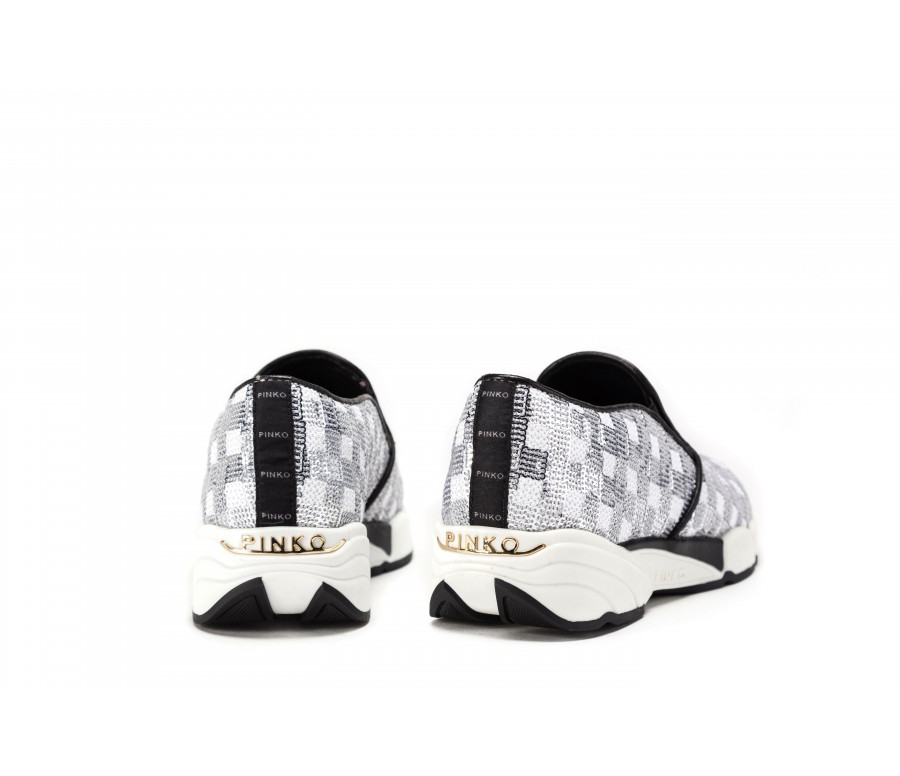"sequins" fabric slip-on sneakers 