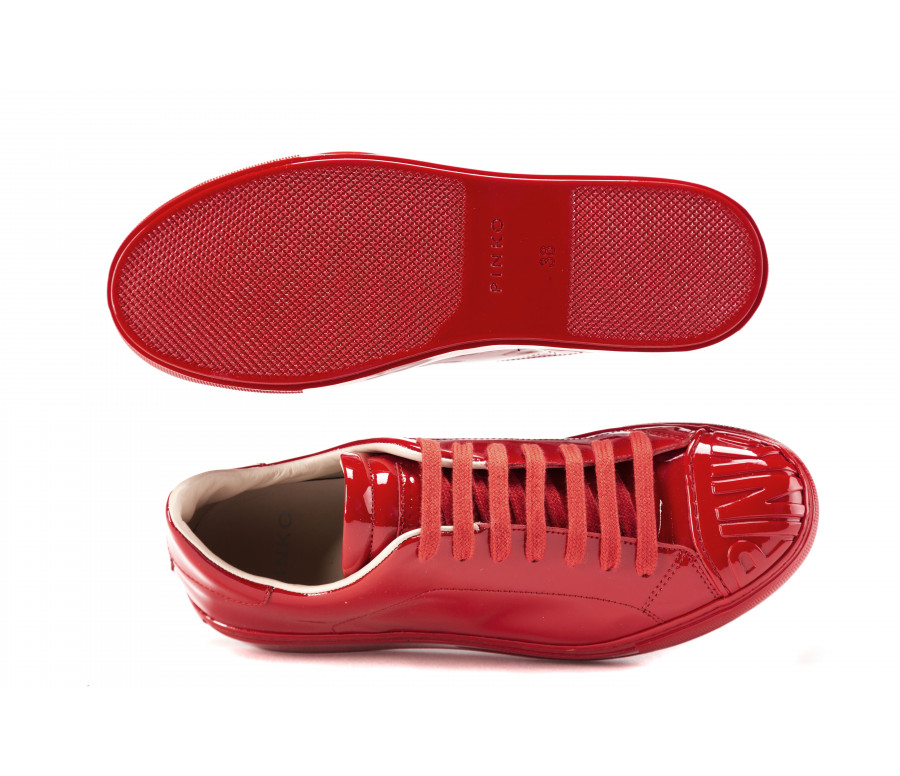 "biancospino" patent leather sneakers