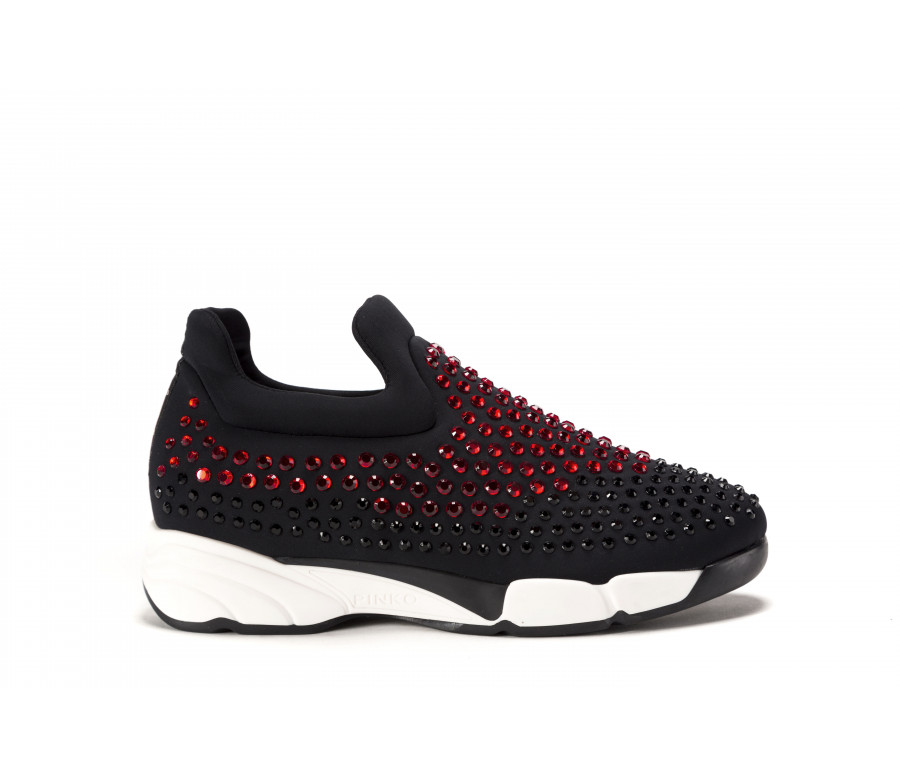 "turbine" slip-on sneakers with rhinestones