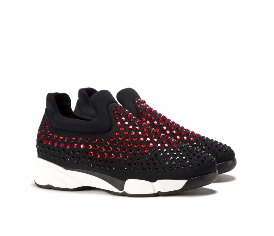 "turbine" slip-on sneakers with rhinestones