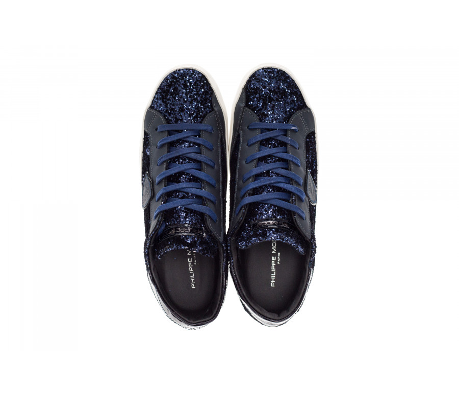 'Paris' Glittered Suede Sneakers