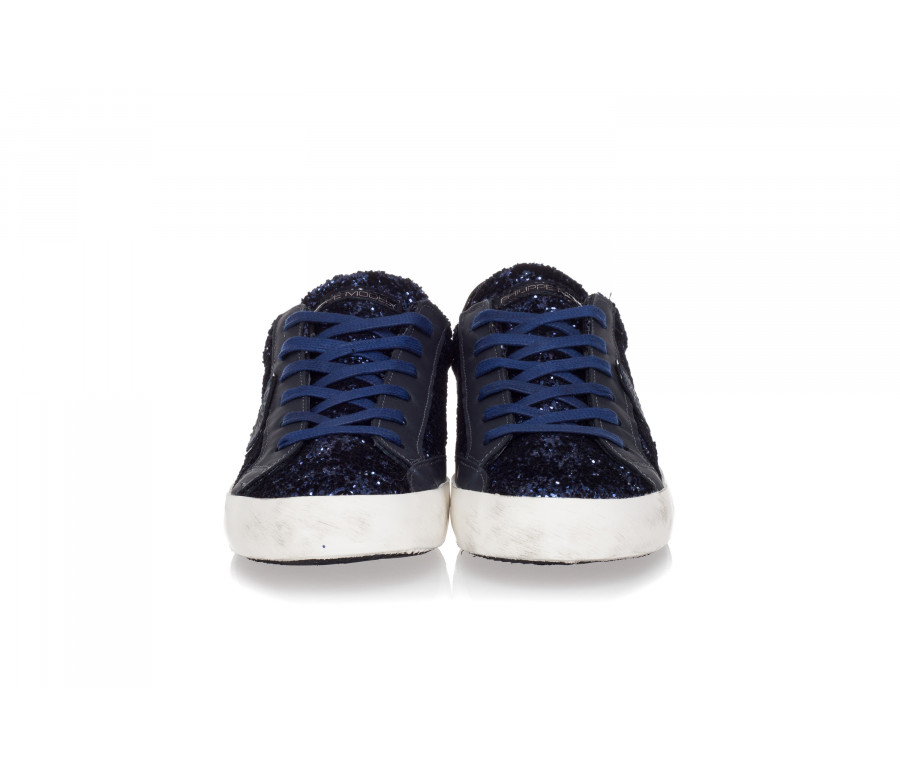'Paris' Glittered Suede Sneakers