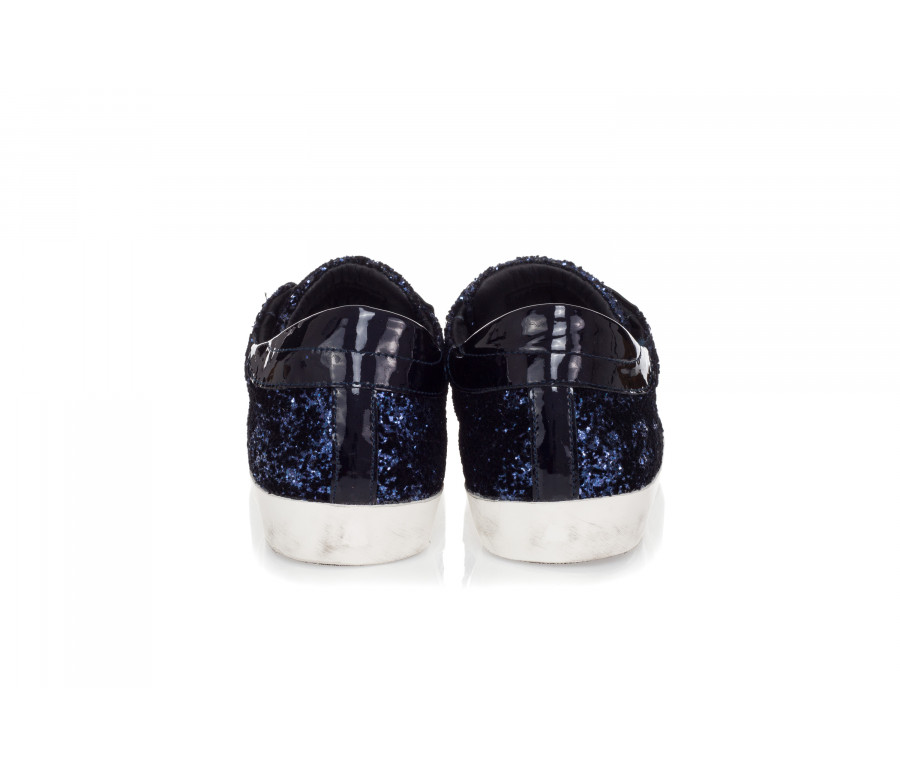 'Paris' Glittered Suede Sneakers